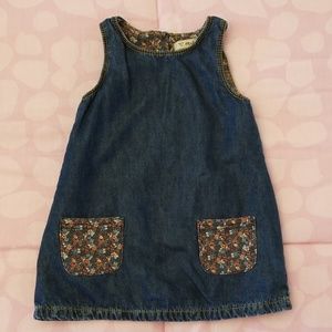next Baby Girl Denim Pinafore/Jumper with Pockets